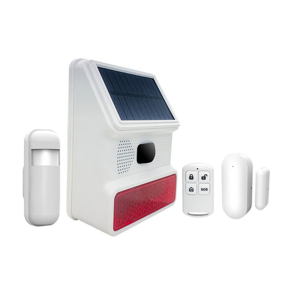 433Mhz Solar Outdoor Siren With Led Flashing Light Function As Alarm ...