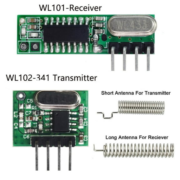 433Mhz Superheterodyne RF Receiver Transmitter Wireless Module Remote controls
