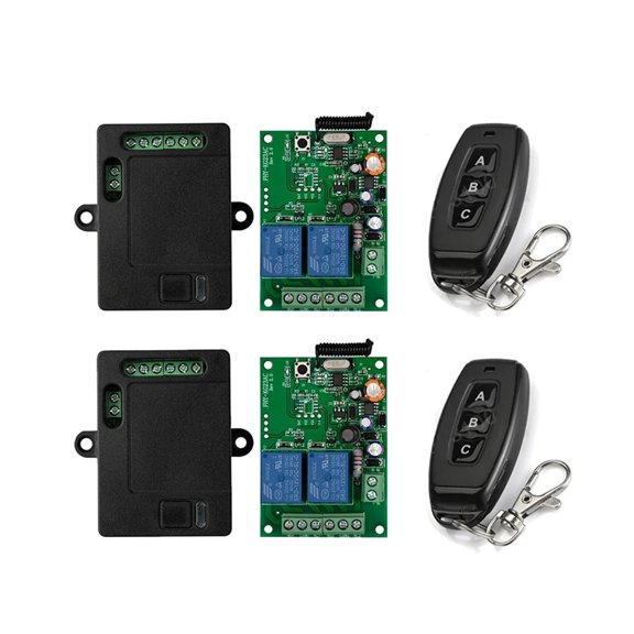 433Mhz Wireless Remote Control AC220V 2CH Universal Rf Relay Receiver And Transmitter For Garage Door And Gate Motor Control ,Smart WiFi Control