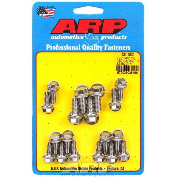 434-1804 Stainless Steel Oil Pan Bolt Kit for Small Block Chevrolet