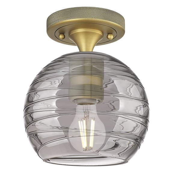 434-1F-BB-G1213-6SM Innovations Lighting Crown Point - 1 Light Flush Mount-5.88 Inch Wide and 7.63 Inch Tall