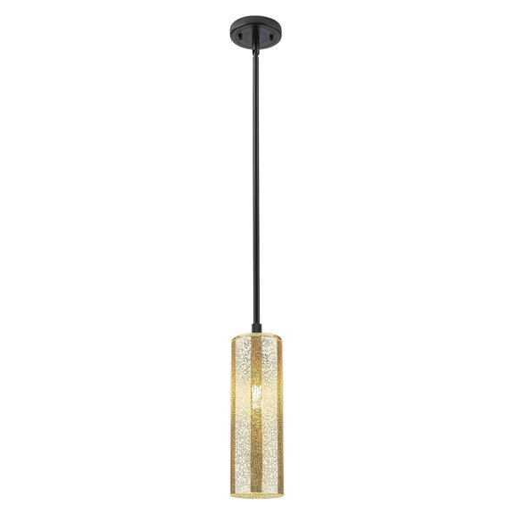 434-1S-BK-G434-12ME Innovations Lighting Crown Point - 1 Light Pendant In Industrial Style-13.25 Inches Tall and 4.5 Inches Wide-Matte Black
