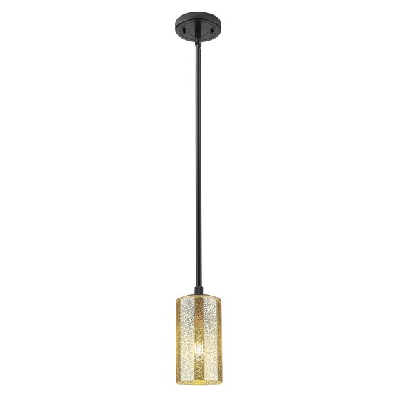 434-1S-BK-G434-7ME Innovations Lighting Crown Point - 1 Light Pendant In Industrial Style-8.38 Inches Tall and 4.5 Inches Wide-Matte Black