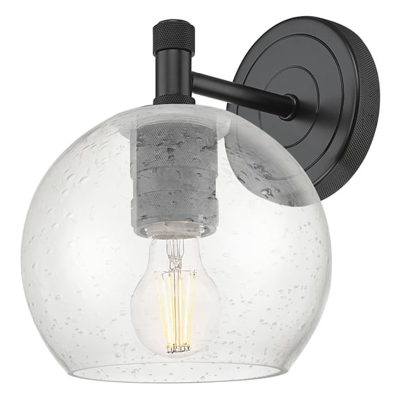 434-1W-BK-G124-6 Innovations Lighting Crown Point - 1 Light Wall Sconce-5.88  Inch Wide and 8.25 Inch Tall