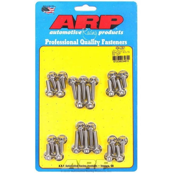 434-2301 12-Point Stainless Steel Coil Bracket Bolt Kit for Chevrolet LS1 & LS2