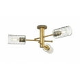 thumbnail image 1 of 434-3F-BB-G434-7DE Innovations Lighting Crown Point - 3 Light Flush Mount-10.13 Inch Tall and 29.38 Inch Wide-Brushed Brass Finish-Deco Swirl Glass, 1 of 5