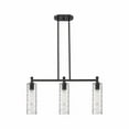 thumbnail image 1 of 434-3I-BK-G434-12DE Innovations Lighting Crown Point - 3 Light Island In Industrial Style-14.75 Inches Tall and 30.5 Inches Wide-Matte Black, 1 of 5