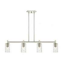 434-4I-PN-G434-7DE-Innovations Lighting-Crown Point - 4 Light Island In Industrial Style-9.88 Inches Tall and 43.75 Inches Wide-Polished Nickel
