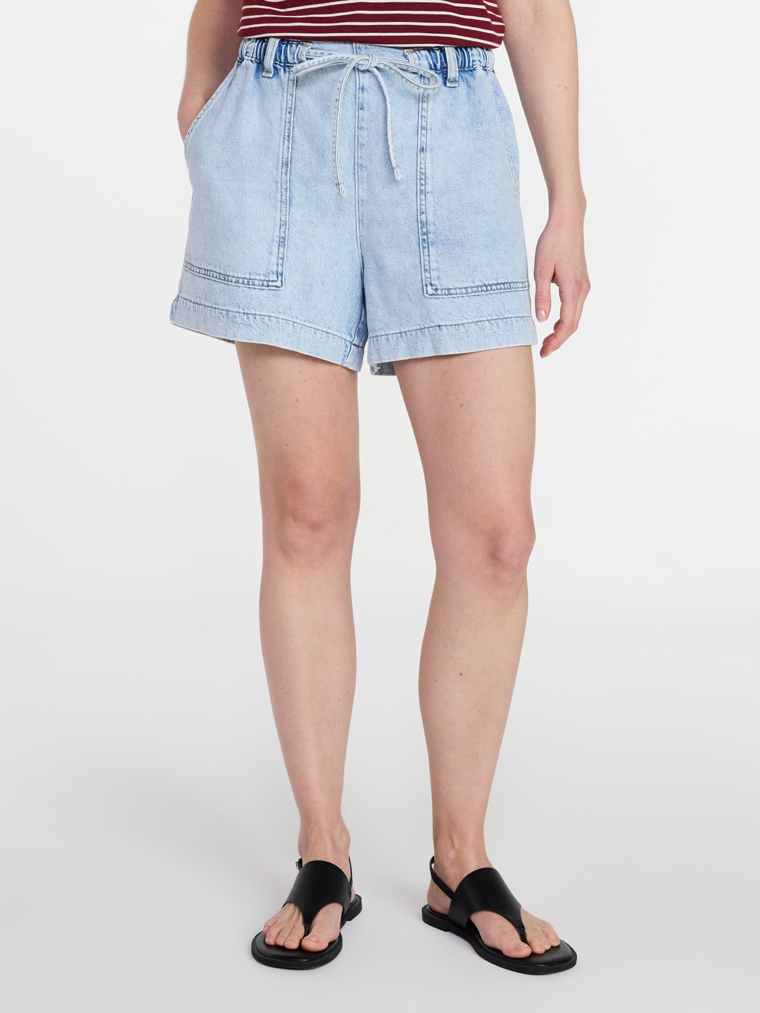 Time and Tru Women's Drapey Utility Shorts, 4