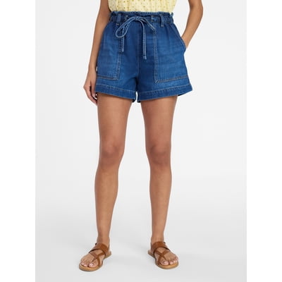 Time and Tru Women's Drapey Utility Shorts, 4" Inseam, Sizes XS-XXXL