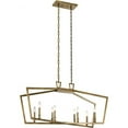 thumbnail image 1 of 43494NBR Kichler Lighting Abbotswell - 8 Light Linear Chandelier - with Traditional inspirations - 20.25 inches tall by 12.75 inches wide-Natural, 1 of 7