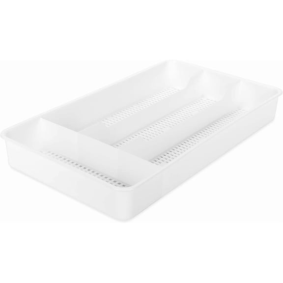 43508 Cutlery Tray - Designed for RV and Compact Kitchen Drawers - Easily Organize and Store Kitchen Flatware - White