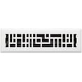 thumbnail image 1 of 435402 BAER Steel Floor Register - 2-1/4" x 10" (3-1/2" x 11-3/8" Overall) - White, 1 of 1