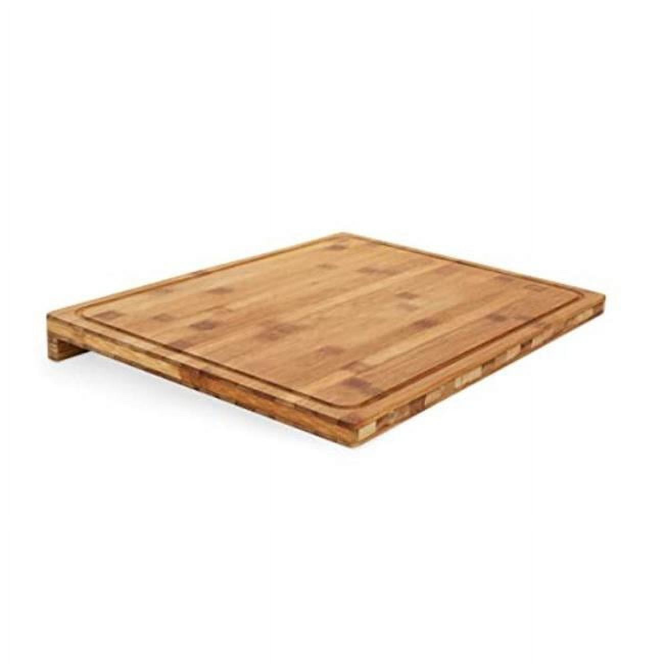 Reversible Rectangular Bamboo Cutting Board with Counter Edge