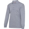 thumbnail image 1 of 4356005 24-7 Series Men's Long Sleeve Polo Shirt Large Heather Grey, 1 of 2