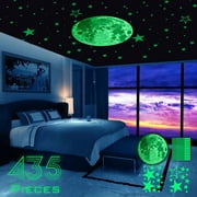 435pcs Colorful Glow in The Dark Stars Stickers, EEEkit 3D Adhesive Luminous Decals for Room