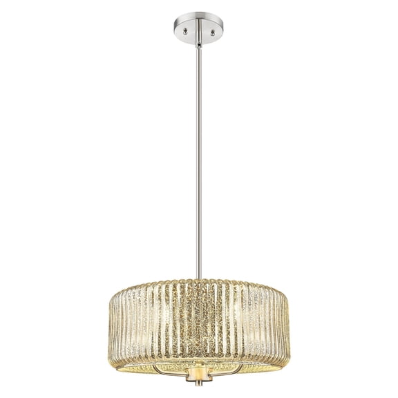 436-3S-SN-G436-16ME Innovations Lighting Windsor - 3 Light Stem Hung Pendant-16 Inch Wide and 9.25 Inch Tall-Brushed Satin Nickel Finish-Mercury Glass