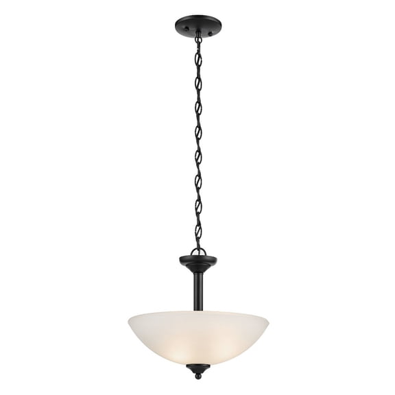 43641BK Kichler Lighting Jolie - 2 Light Convertible Pendant - with Transitional inspirations - 13.75 inches tall by 15 inches wide-Black