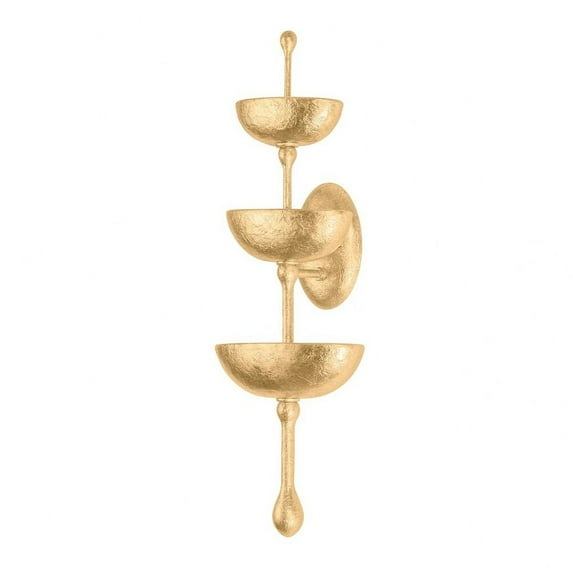 437-30-VGL-Corbett Lighting-Aura - 6 Light Wall Sconce-30 Inches Tall and 10.25 Inches Wide-Vintage Gold Leaf Finish