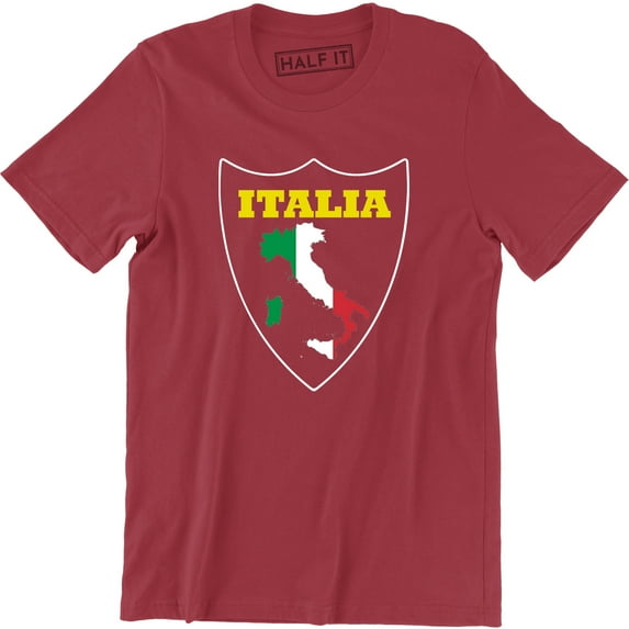 437 Italia Flag Mens Funny Country italian Italy Cool Futbol Soccer T-Shirt