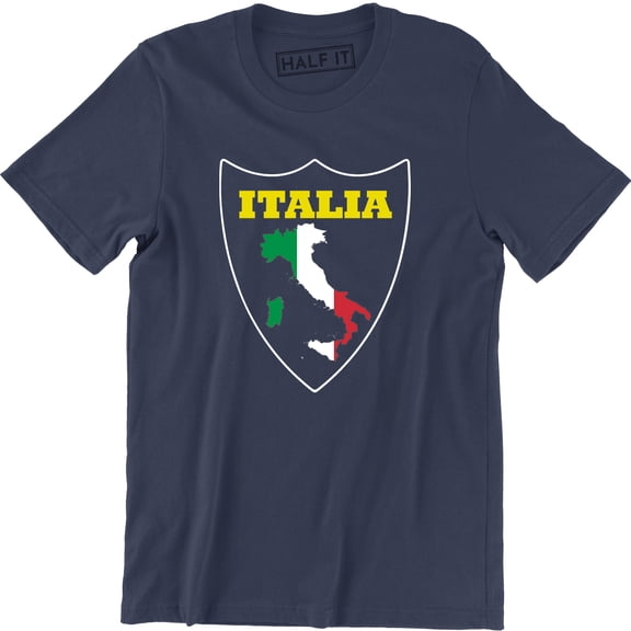 437 Italia Flag Mens Funny Country italian Italy Cool Futbol Soccer T-Shirt