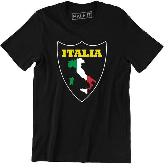 437 Italia Flag Mens Funny Country italian Italy Cool Futbol Soccer T-Shirt