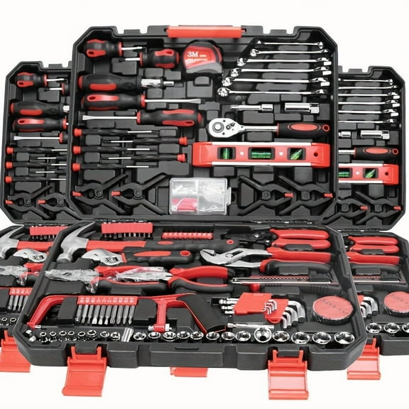 439/239-Piece Mechanics Tool Set - Household & Auto Repair Tool Kit with Portable Tool Box, Comprehensive Hand Tools Organizer