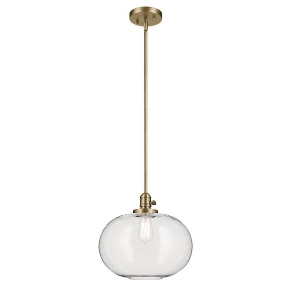 43911NBR Kichler Lighting Avery - 1 Light Pendant-14 Inches Tall and 14.5 Inches Wide-Natural Brass Finish