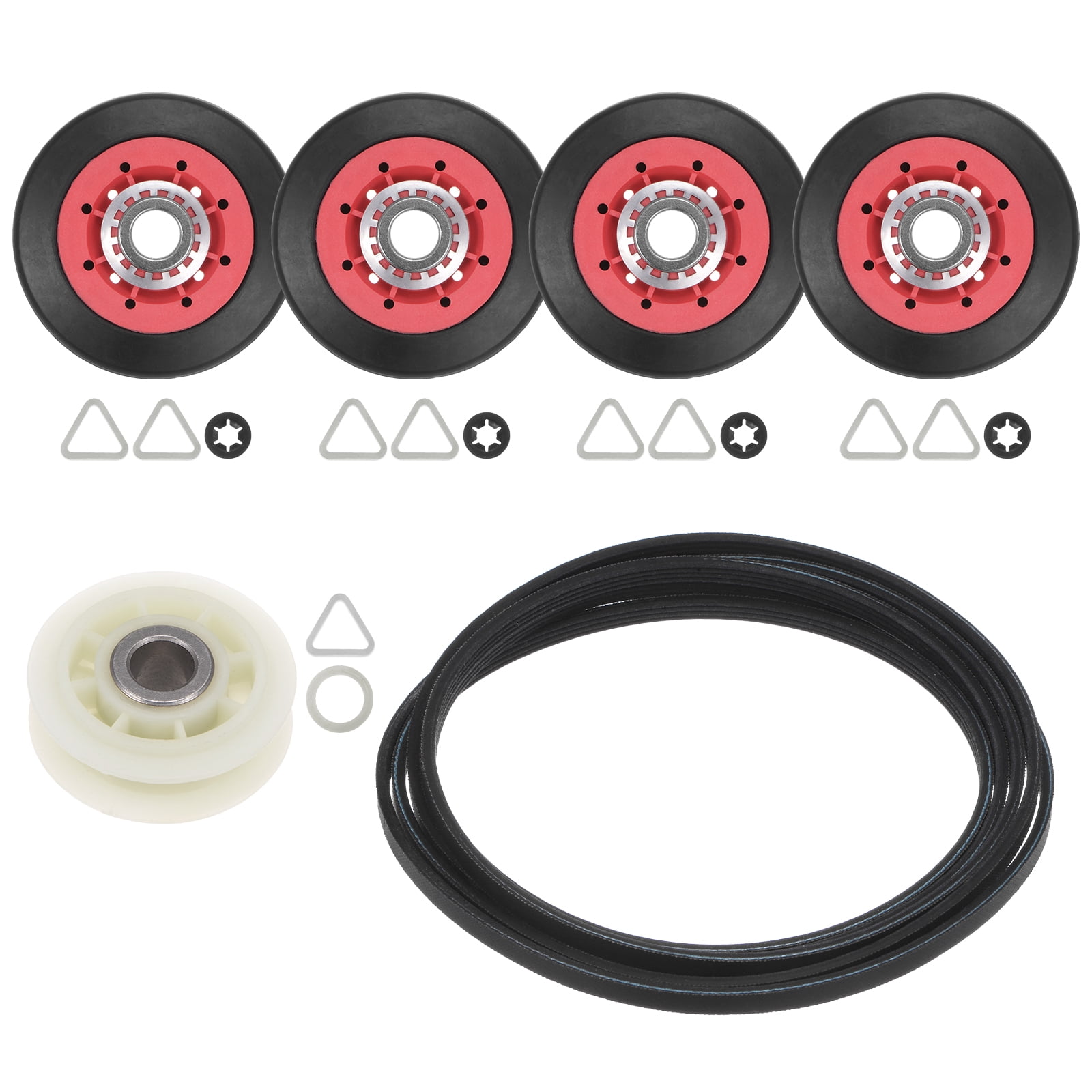 4392067 Dryer Repair Kit, W10837240 Dryer Belt 279640 Idler Pulley Bearing Kit Parts, WPW10314173 Drum Roller