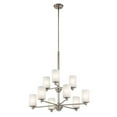 thumbnail image 1 of 43924NIL18-Kichler Lighting-Joelson - 9 Light 2-Tier Chandelier - with Transitional inspirations - 33 inches tall by 32 inches wide-Brushed Nickel, 1 of 2