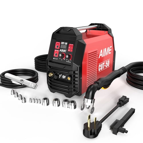 43A Plasma Cutter, 1/2" Clean Cut (13/16" Severance), Non-Touch Pilot Arc, Up to 25% Faster Cutting, Dual Voltage 110/220V, LED Panel & Front Regulator, Portable Plasma Cutting Machine