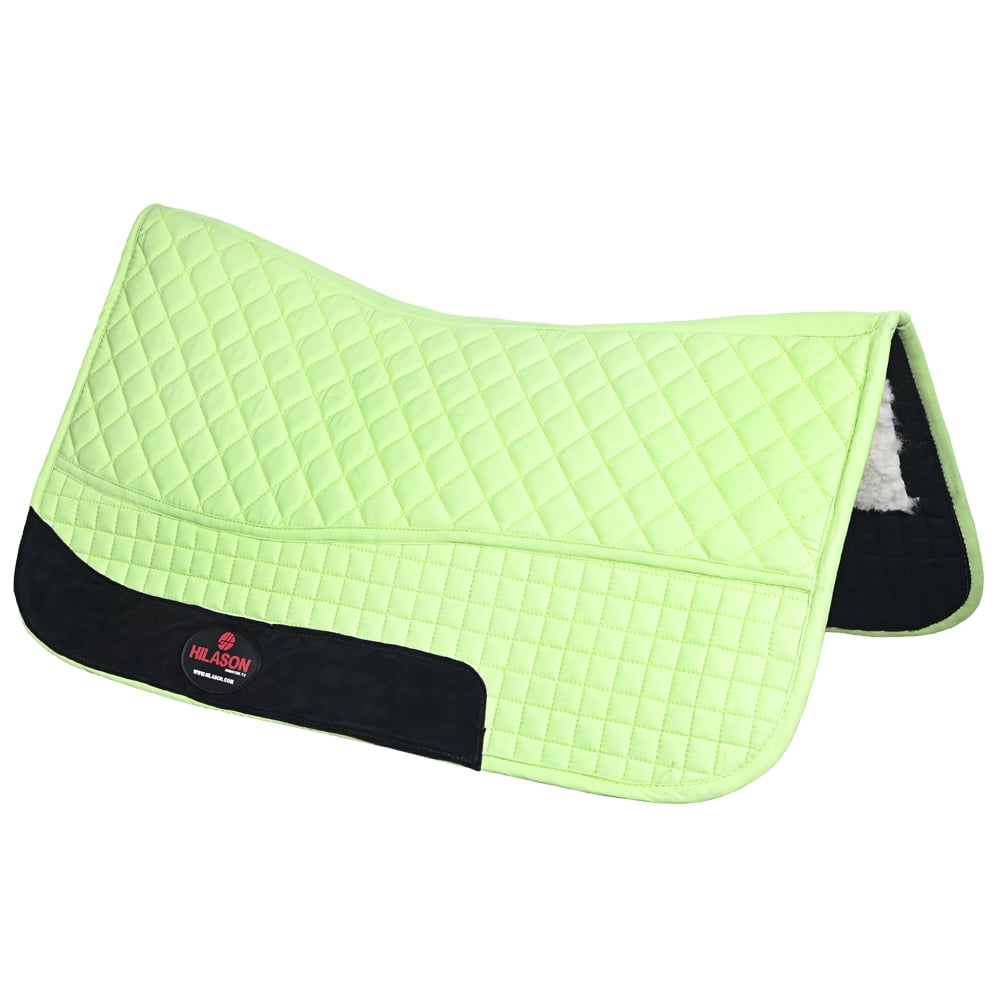 Lime green saddle pad western hot sale