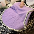 thumbnail image 1 of 43In Flower Bouquet Crocheat Blanket, Soft Lightweight Flower Finished Knitted Throw Blankets for Mother's Day Birthday, Home Knitting Kits Arts Crafts Decor (White), 1 of 8
