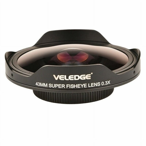 43MM 0.3X Fisheye Ultra Wide Angle Camcorder Video Lens with Adapter