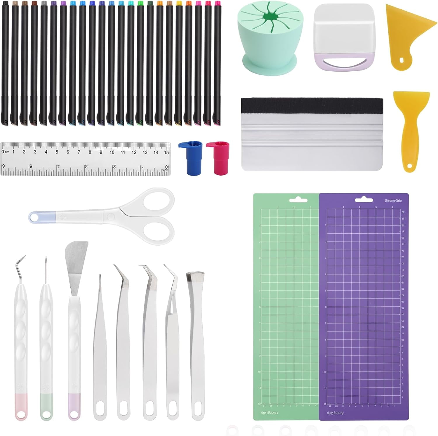 43-Piece Cricut Joy Accessories Bundle | Complete Craft Tool Kit With Mats, Pens & Weeding Tools