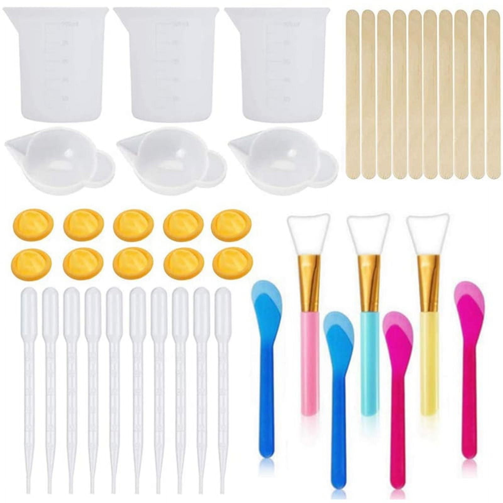43PCS Resin Mixing Tool Kit Silicone Measuring Cups Mixing Cups