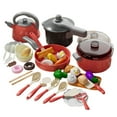 thumbnail image 1 of 43Pcs Kids Play Kitchen Toys Set, Toddlers Pretend Cooking Playset Acccessories with Pots Pans, Utensils Cookware, Foods, Canned Veges, Learning Gift for Kids Girls Boys, 1 of 6