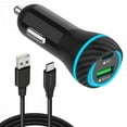thumbnail image 1 of 43W Quick Car Charger Compatible With iPad Air 13" (1st Gen 2024), iPad Air 11" (2024 6th Gen) 2-Port USB Cable Type-C PD Power Adapter DC Socket, 1 of 6