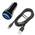 thumbnail image 1 of 43W Quick Car Charger for Motorola Moto G Pure/Power (2022)/5G Phones- 2-Port USB Cable Type-C PD Power Adapter K1G, 1 of 6