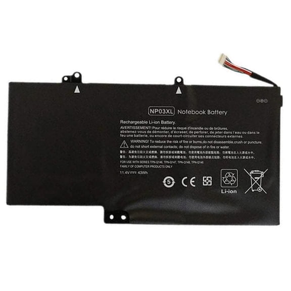 43Wh NP03XL NPO3XL Laptop Replacement Battery For Pavilion X360 13-A010DX 13-A012DX 13-A013CL 13-A110DX Envy X360 15-U010DX 15-U337CL 15-U050CA Series HSTNN-LB6L TPN-Q146 TPN-Q147 TPN-Q148