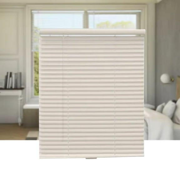 "43Wx48L Cordless 1" Vinyl Mini Blind Alabaster Room Darkening Window Blind Easy Installation for Living Room, Bedroom & Bathroom