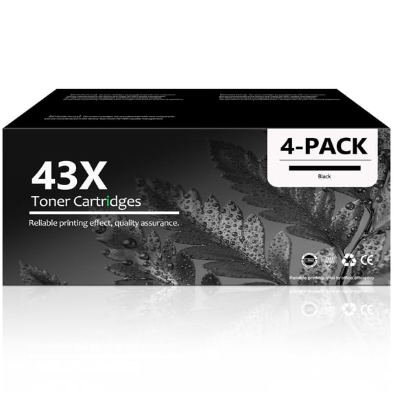 43X Black Toner Cartridge Compatible for 43X 4 Pack Toner Cartridge for LaserJet 9000n 9040dn Printer