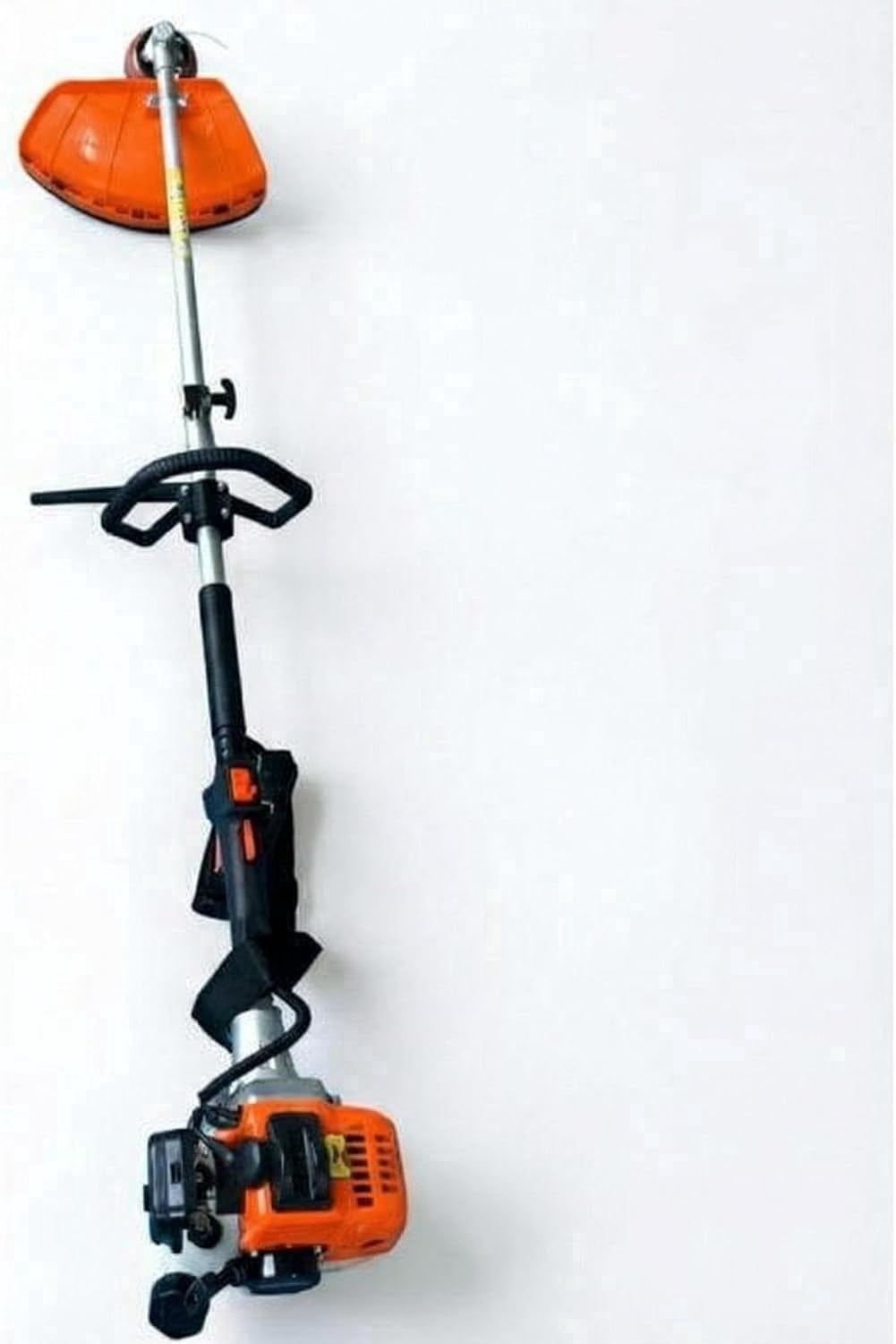 43cc Gas Powered Weed Wacker, 3 in 1 Gas Weed Eater with String Trimmer, 3 Teeth Brush Cutter & 40 Teeth Brush Blade, Shoulder Strap and Anti-Vibration Handle for 17" Cutting Path Lawn Care- Orange