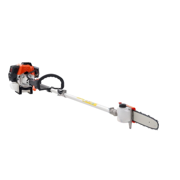 43cc Gasoline High Chain Saw 10 Inch Cutting Guide Cordless Tree Trimmer Rotating Blade Telescopic Range 6.9 to 11.8 Feet