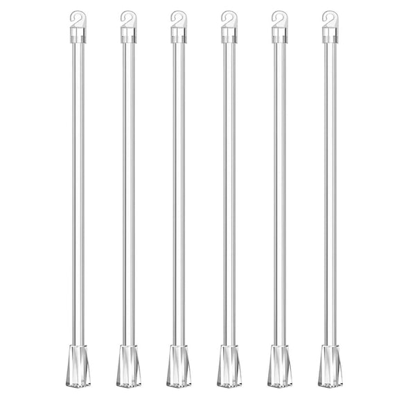 43cm Blind Wand Extension Window Curtain Pull Rod Set for Home and Office Window Decoration Clear