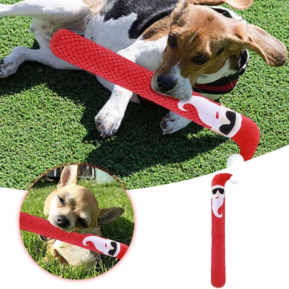 43cm Festival Themed Long Lasting Dog Chew Toy for Aggressive Chewers with Teeth Cleaning Function and Interactive Play Features