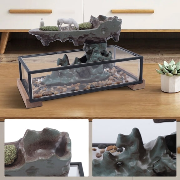 43cm Rockery Fountain Waterfall Feng Shui Desktop Water Sound Indoor Office Home