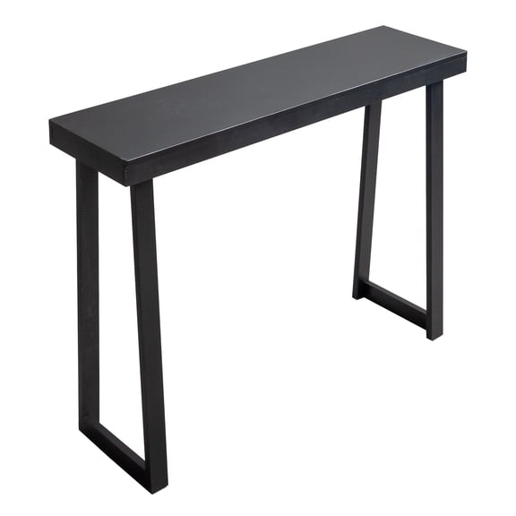 43in Black Console Table, Wood Sofa Table, Multifunctional Use for Living Room, Hallway, Bedroom, Home, Office