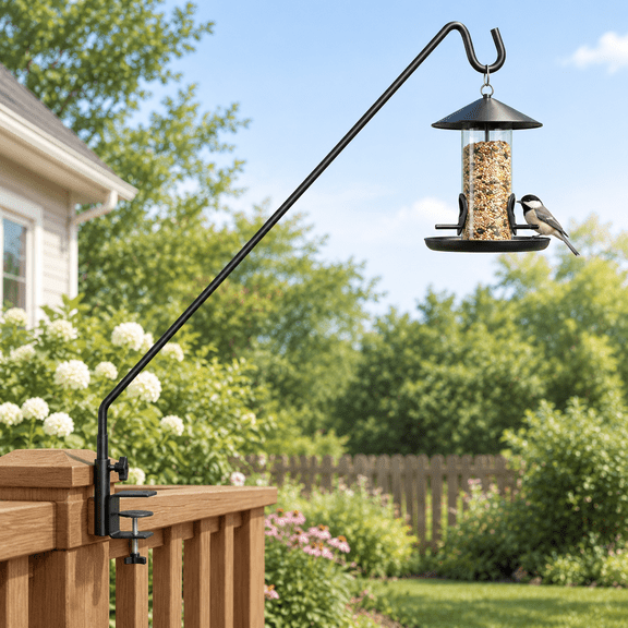 43in Long Deck Hook-1 Pack Heavy Duty Adjustable Metal Outdoor Hanging Hook