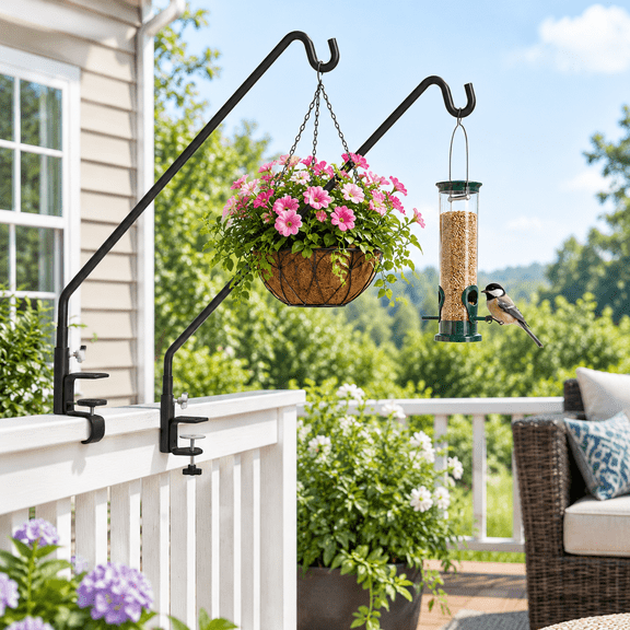43in Long Deck Hook-2 Packs Heavy Duty Adjustable Outdoor Hanging Hook